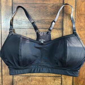 Women Two Hearts Maternity Black Nursing Bra